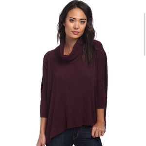 Free People Beach split back turtle neck poncho size xs